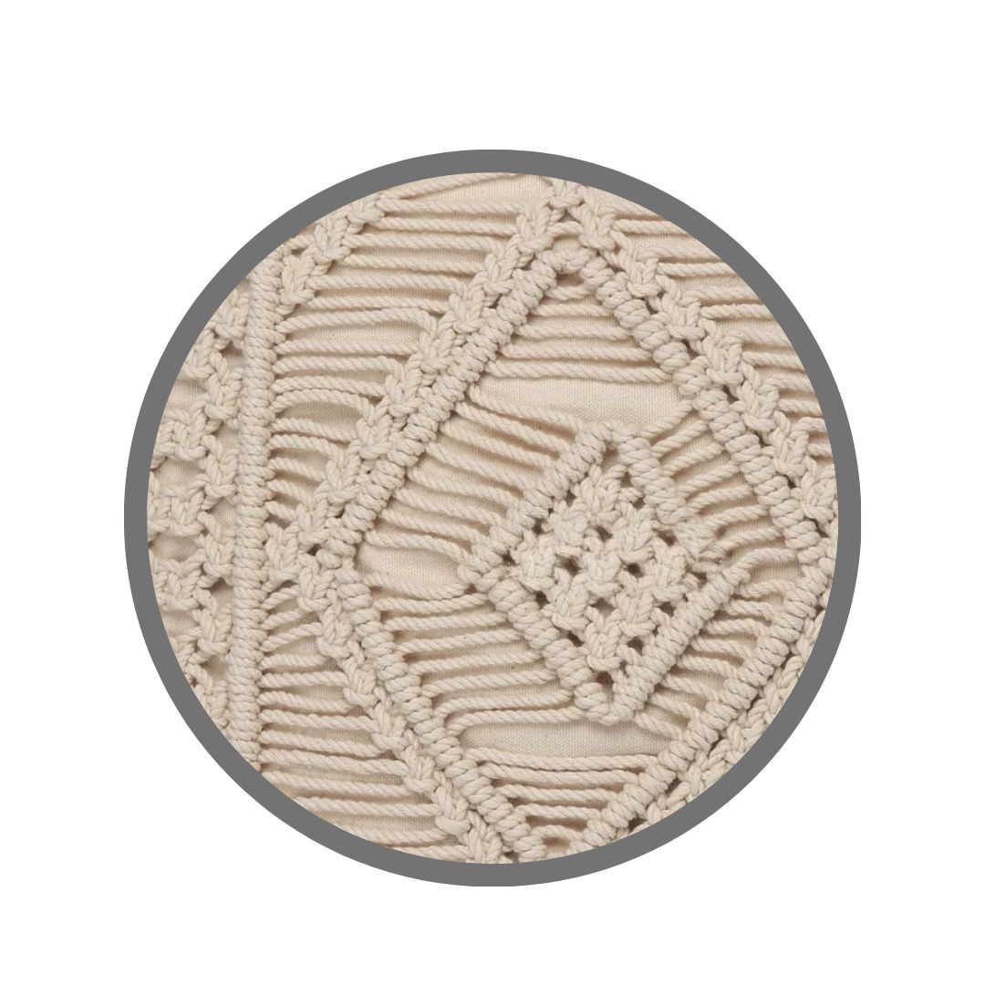 Boho chic Macrame Throw Cushion Cover